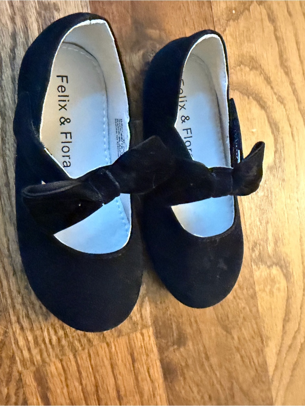 Felix & Flora Girls' Black Bow Mary Jane Dress Shoes